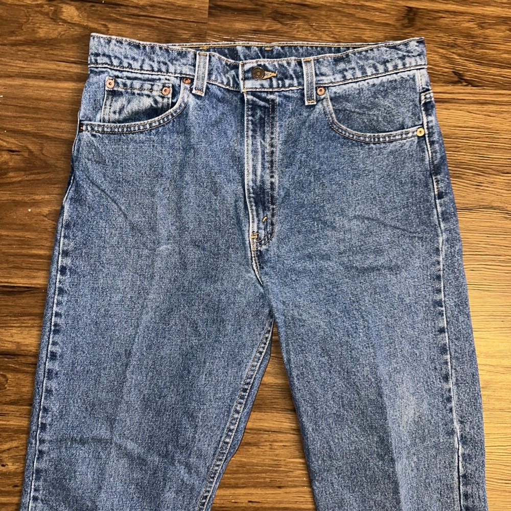 Levis 505 Mens Straight Leg Jeans Blue Denim Made in USA W36 L36 (34x36) Vintage